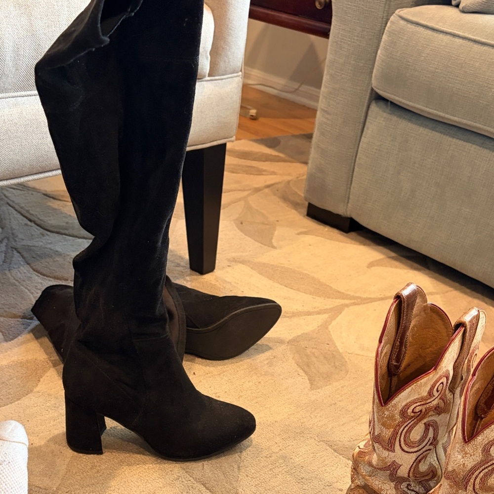Marc Fisher Black Over the Knee Boots
